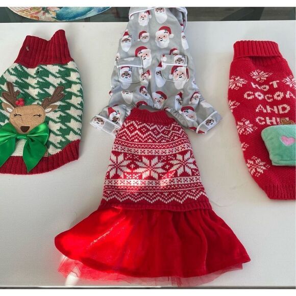 No Brand Other - - 4 Holiday Pet Outfits Size XS  🇺🇸